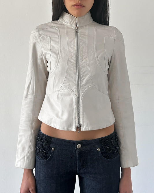 Emporio Armani Double Zip Leather Jacket