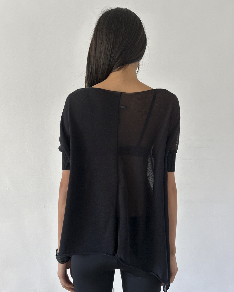 Sarah Pacini Asymmetrical Sweater Top