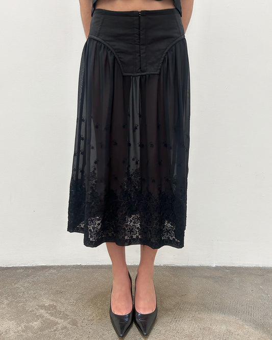 Comme des Garçons FW2001 Sheer Corset Skirt