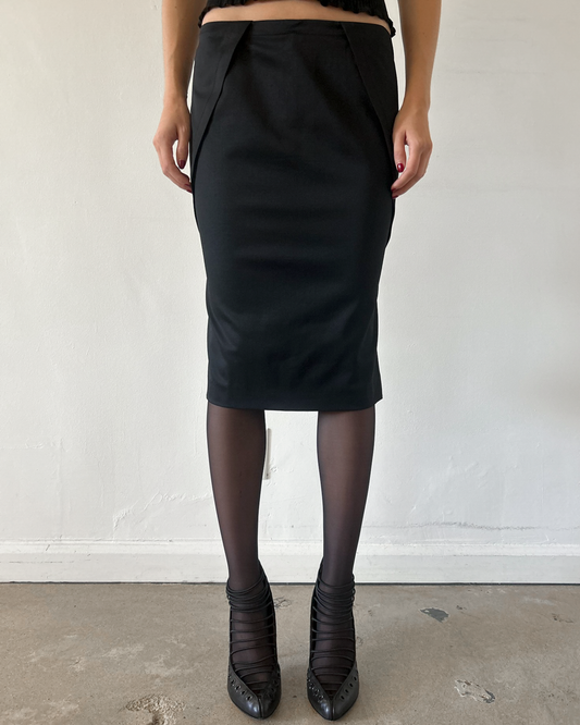 Gucci by Tom Ford 2004 Silk Pencil Skirt