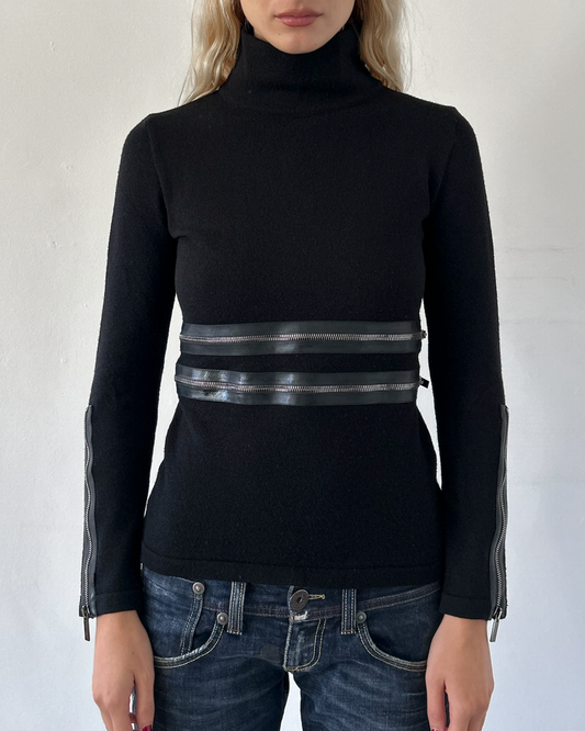 Blumarine Wool Zipper Sweater