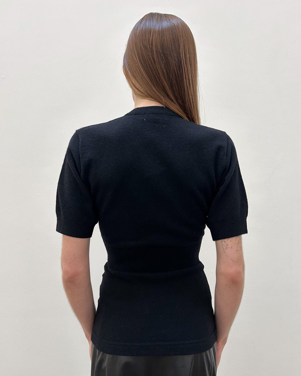 Comme des Garçons Peplum Sweater Top