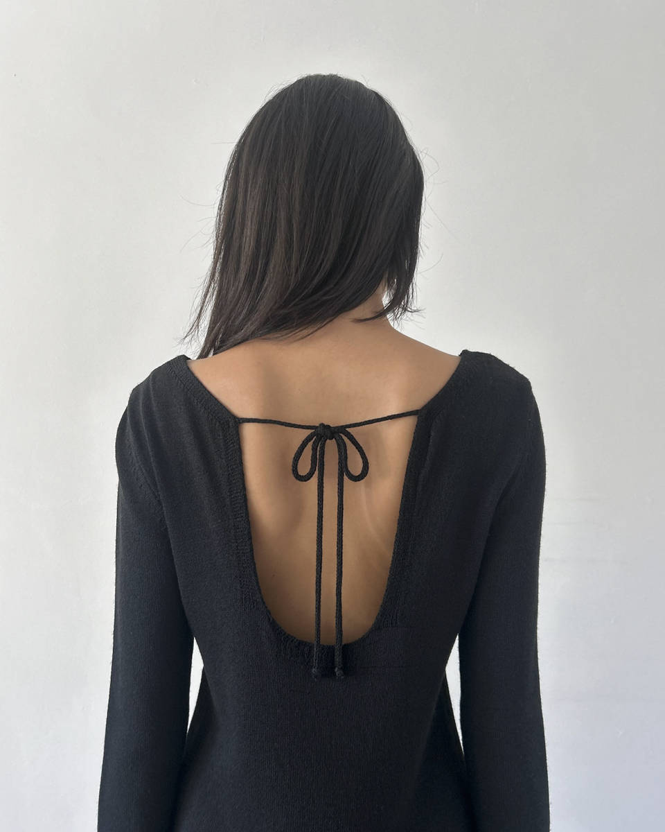 Gliv Sweater Tunic with Open Back