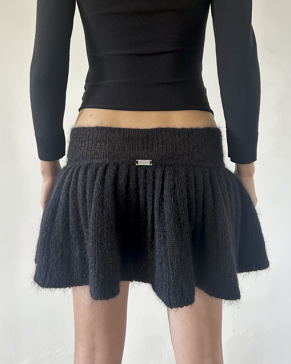 Paola Frani Knit Mini Bubble Skirt