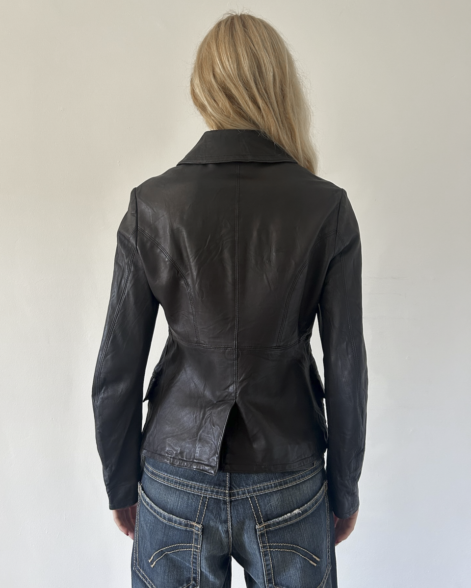 Y’s Yohji Yamamoto Double Breasted Leather Jacket