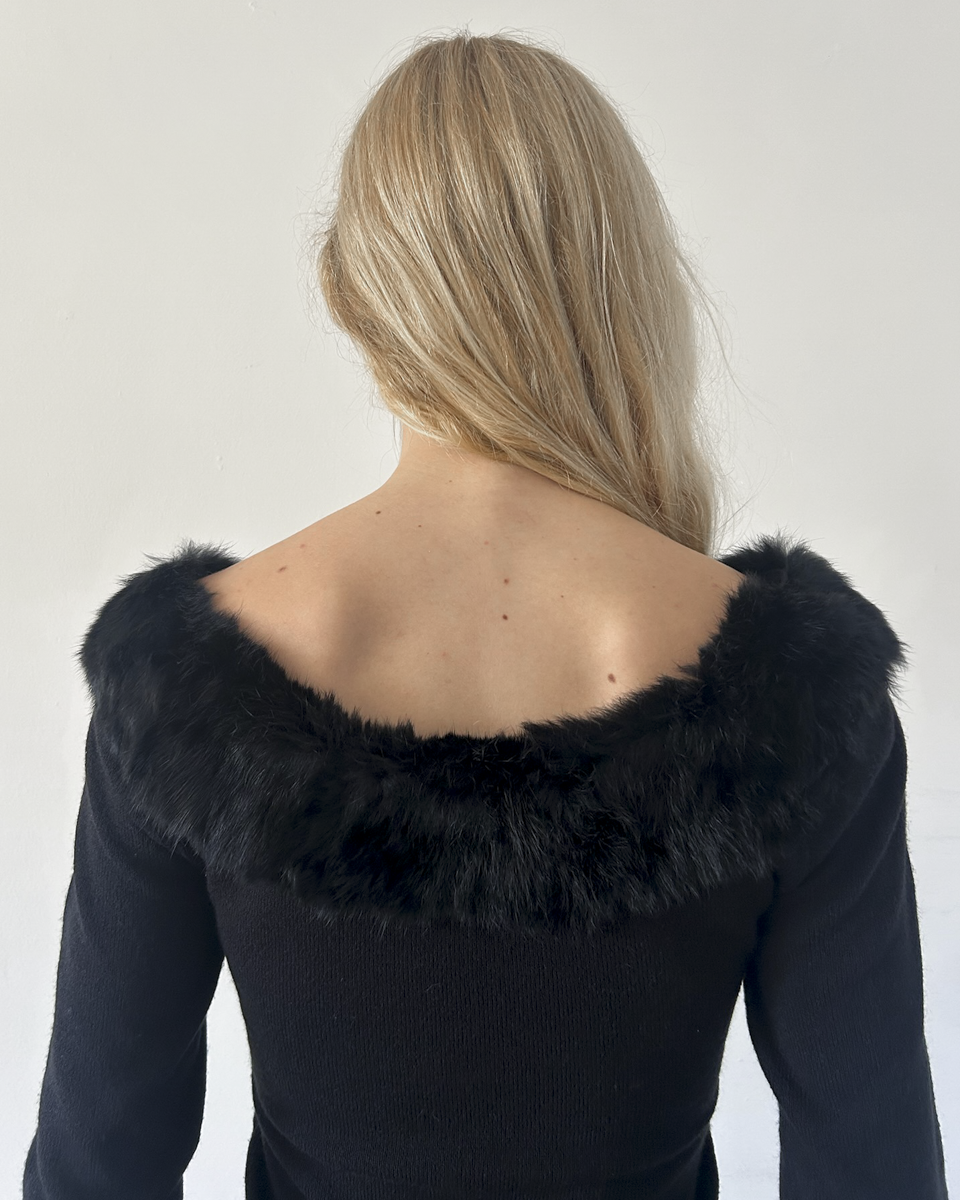 Morgan de Toi Fur Trim Sweater