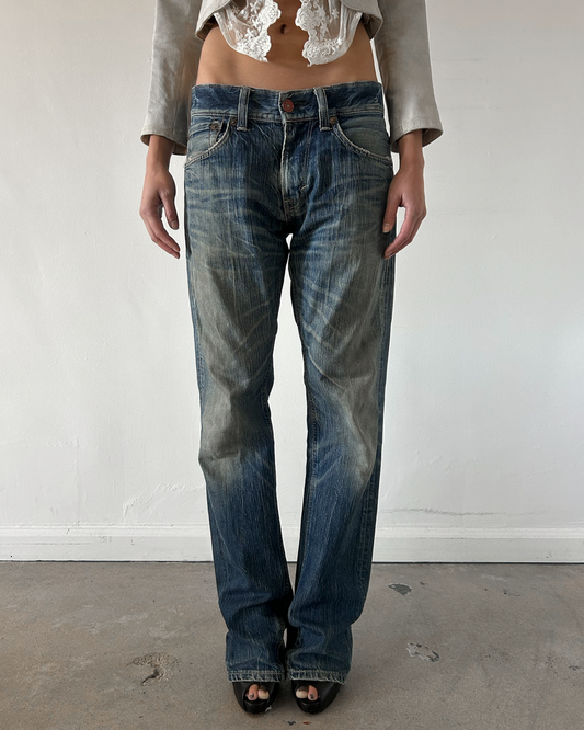 Edwins 503 BlueTrip Rust Wash Denim