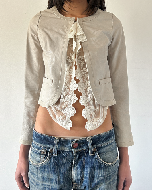 Royal Party Leather & Lace Jacket