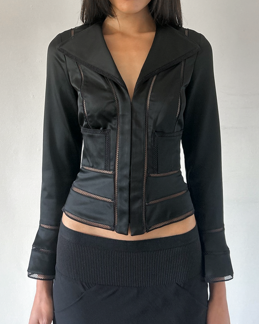 Tadashi Shoji Plunge Neck Blazer