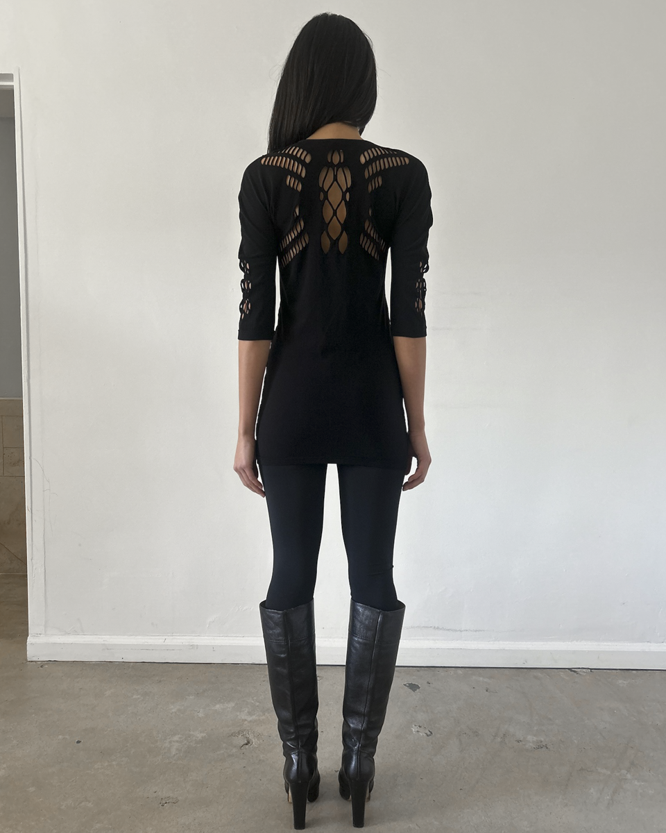 Gucci Cut-Out Mesh Tunic