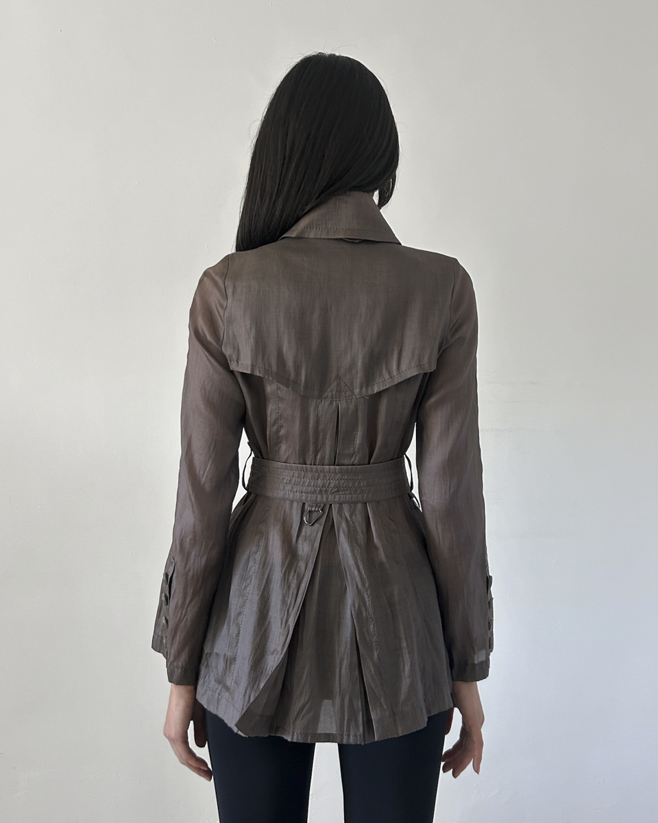 Burberry Black Label Micro Trench Coat