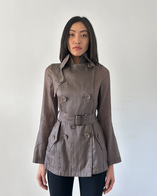 Burberry Black Label Micro Trench Coat