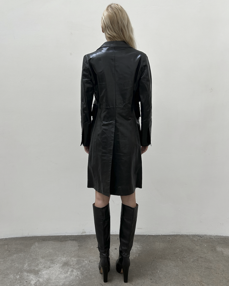 Costume National Leather Coat