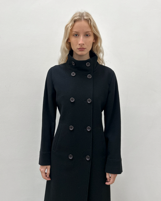 Emporio Armani Double Breasted Wool Coat
