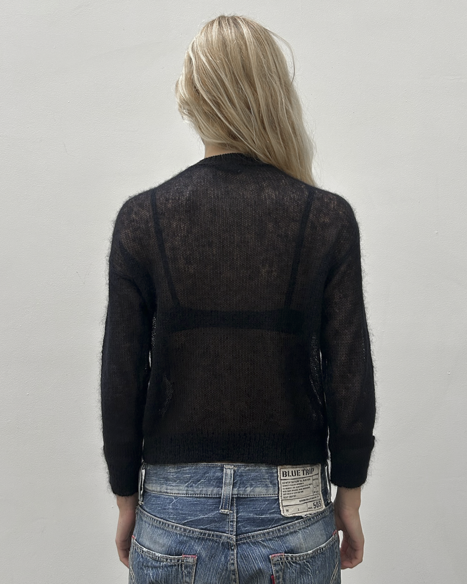 Paola Frani Sheer Knit Sweater