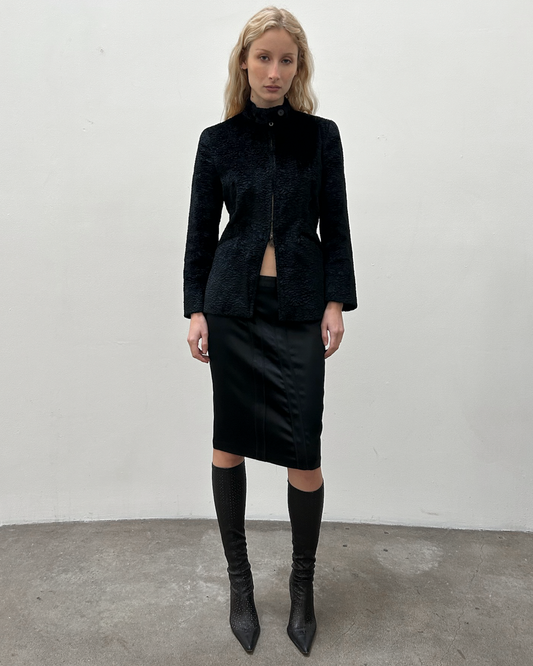 Emporio Armani Faux Shearling Double Zip Jacket