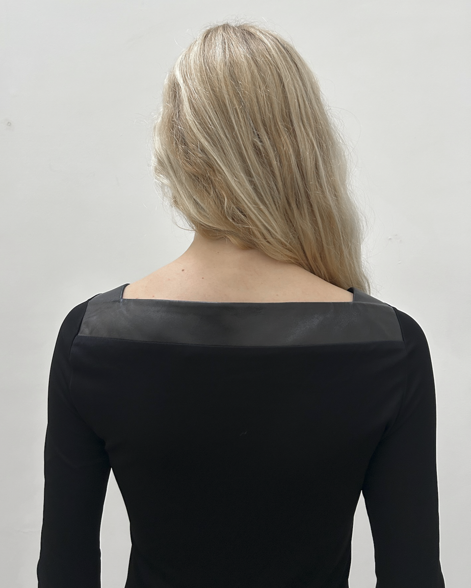 Gucci Leather Trim Dress