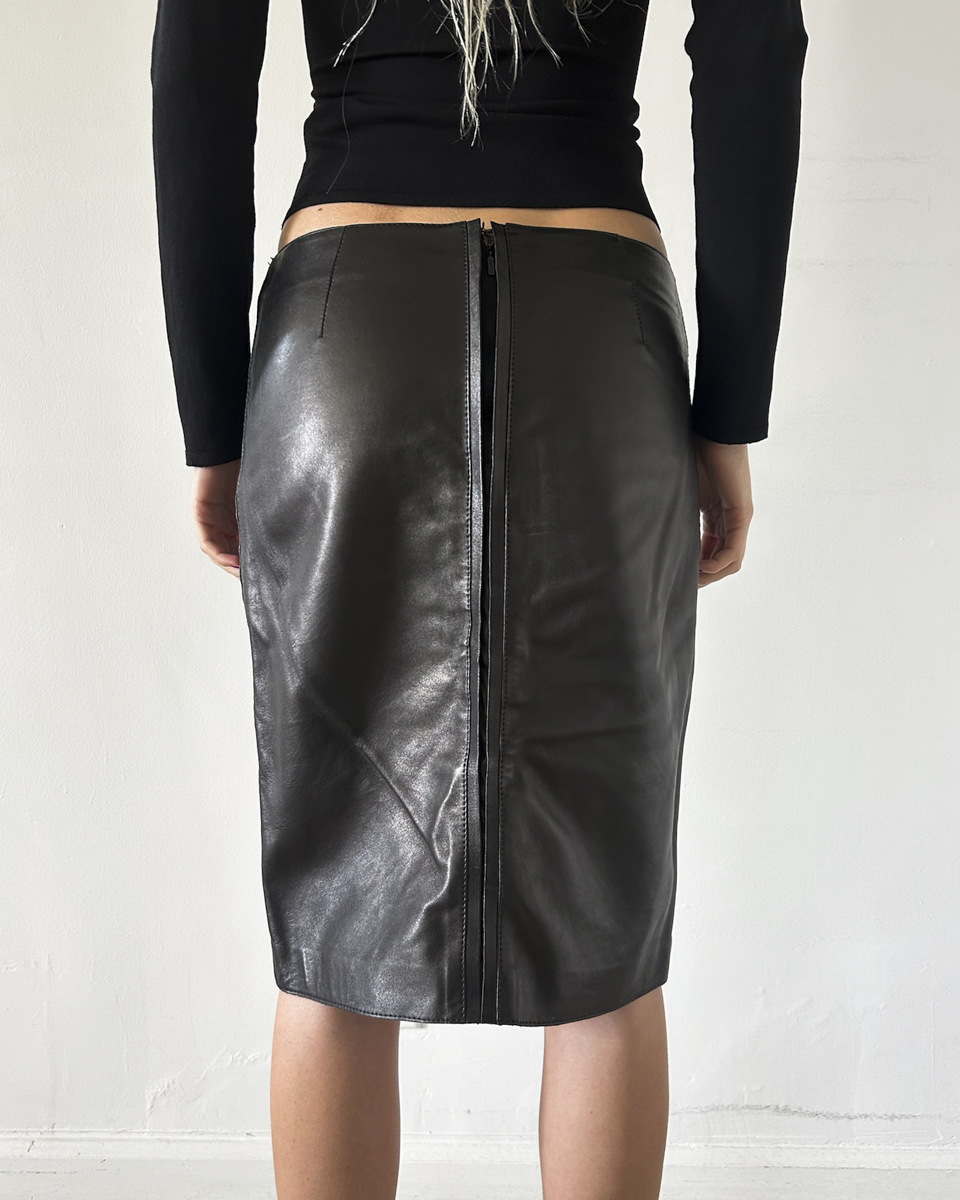 Gucci Leather Skirt