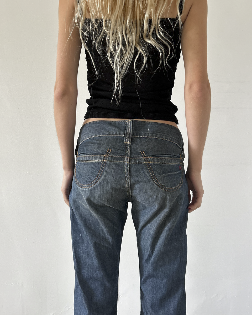 Replay Low Rise Straight Leg Denim
