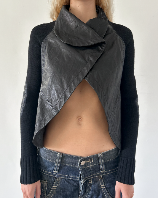 Yigal Azrouel Draped Leather Jacket