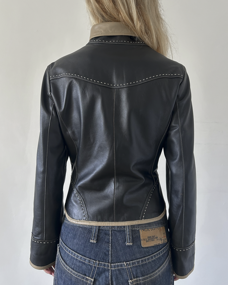 Balmain Paris Napoleon Leather Jacket