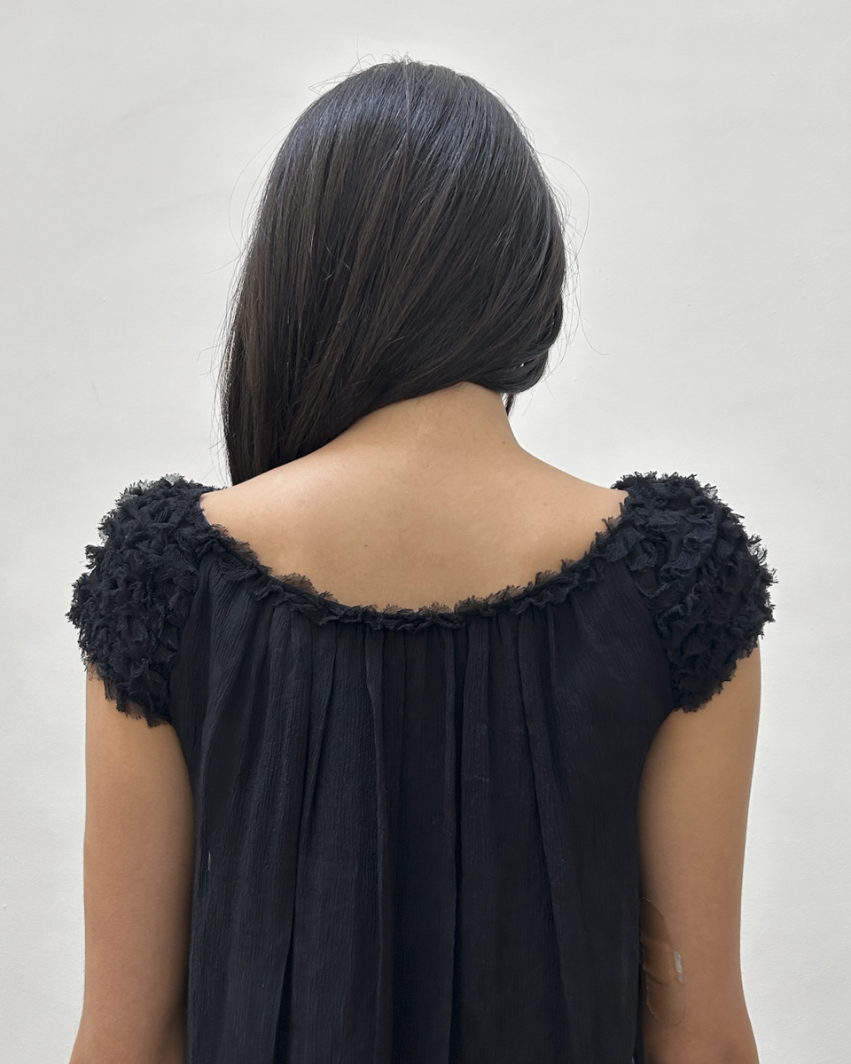 Gucci by Tom Ford FW2001 Silk Ruffle Top