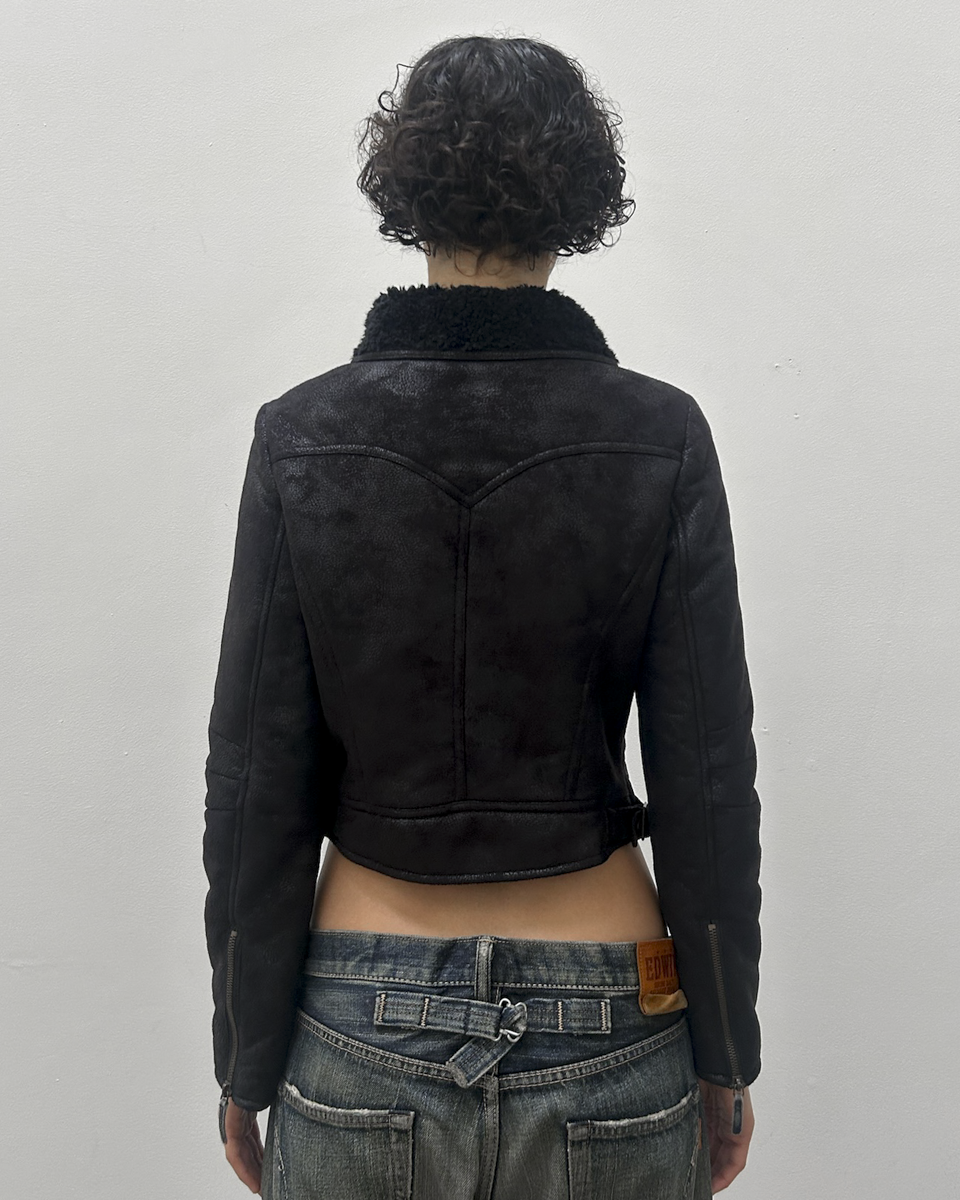 Faux Mouton Zipper Jacket