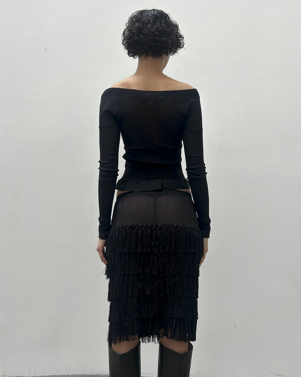 Issey Miyake Fringe Skirt