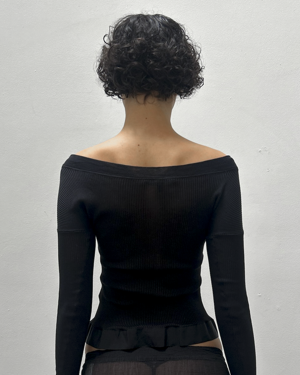 Gucci by Tom Ford Silk Ribbed Top