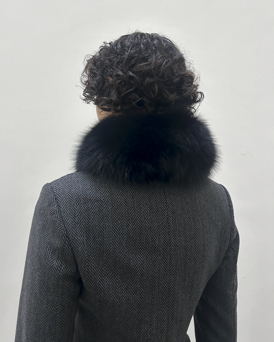 Pinko Fox Fur Collar Jacket