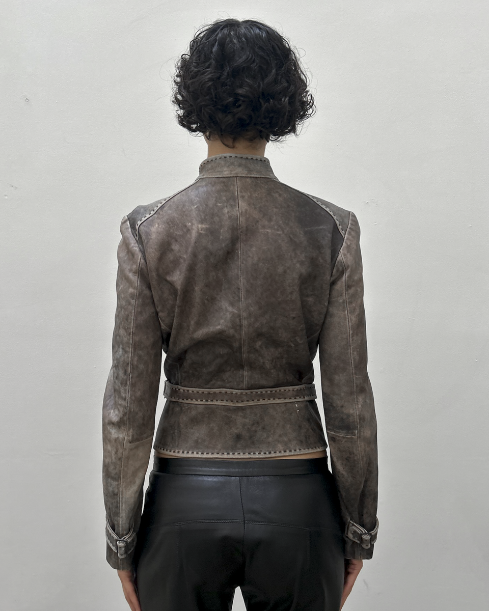 Sportmax Suede Leather Jacket