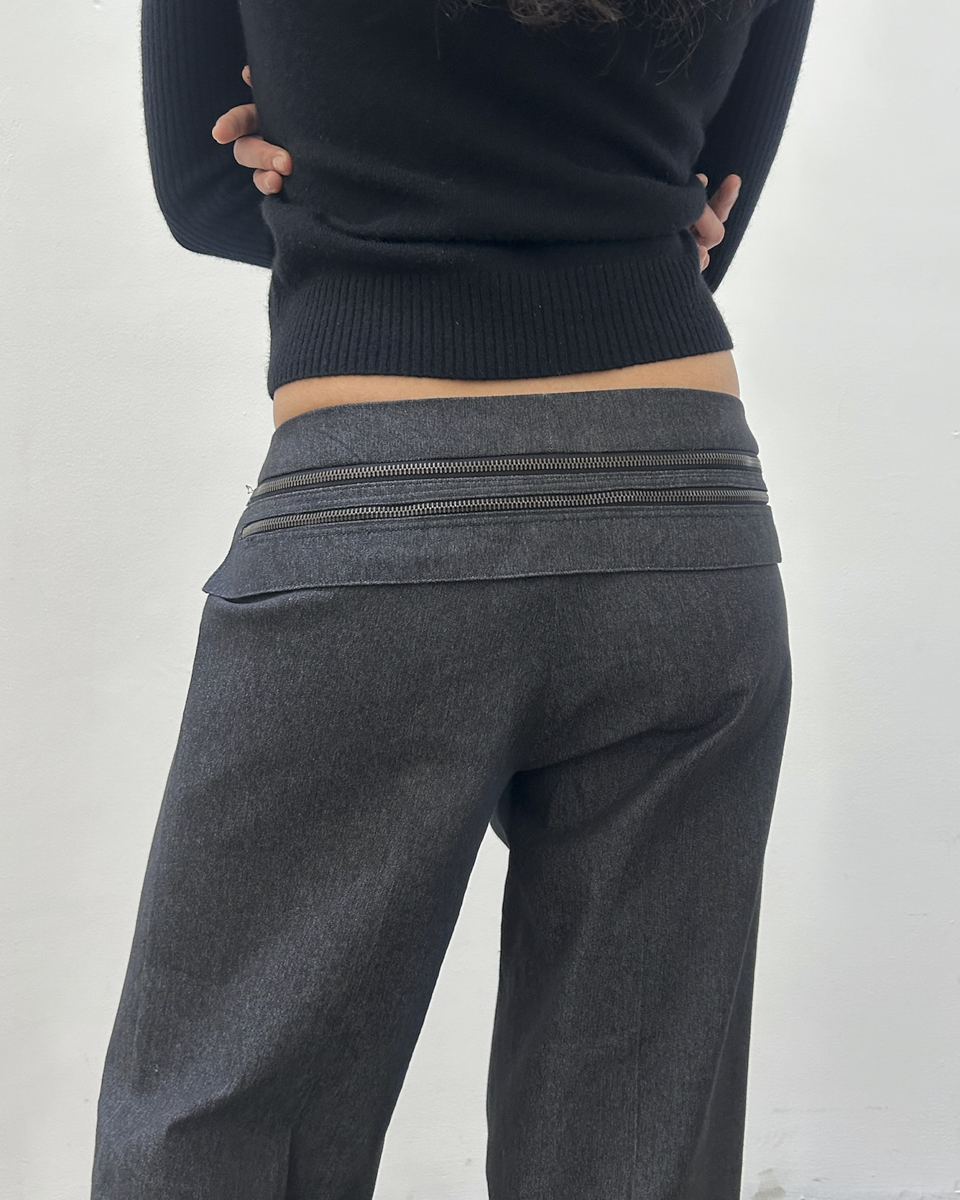 Barbara Bui Zipper Wool Trousers