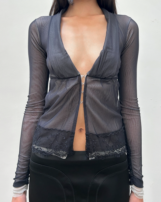 Paola Frani Sheer Blouse
