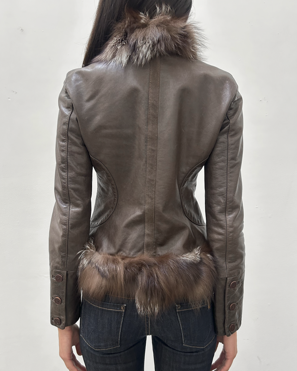 Emporio Armani (2003) Leather & Fur Jacket