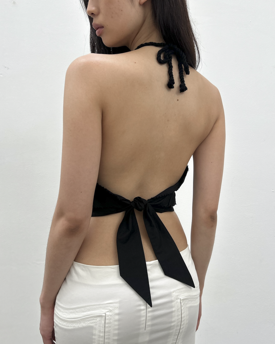RED Valentino Ruffle Halter Top