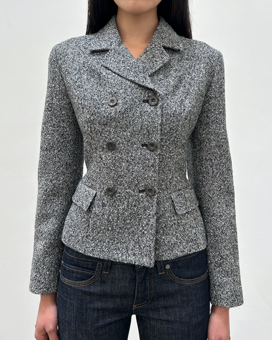 Burberry Tweed Double-Breasted Jacket