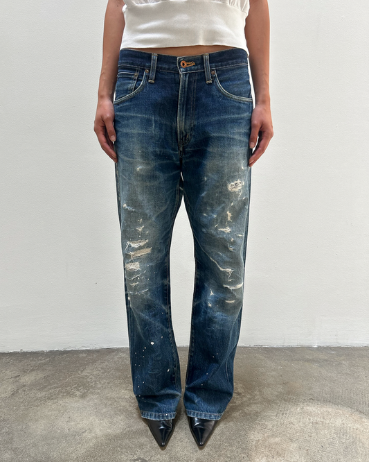 Edwin 505 Selvedge Distressed Denim