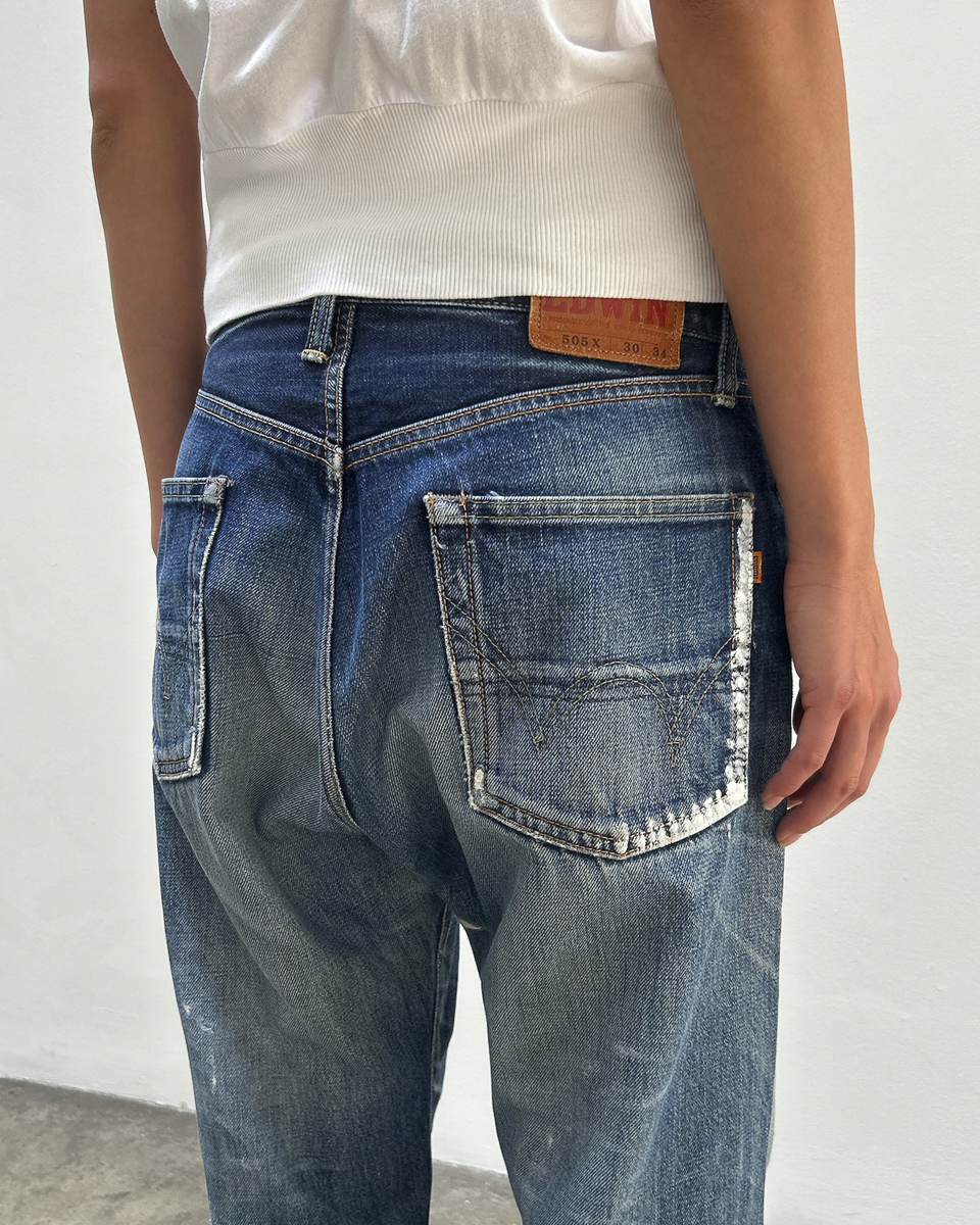 Edwin 505 Selvedge Distressed Denim