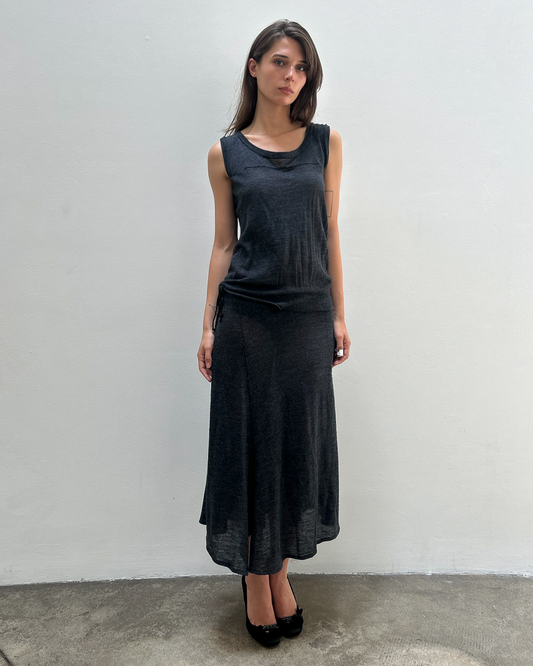 Yohji Yamamoto +NOIR Asymmetrical Cut-Out Dress