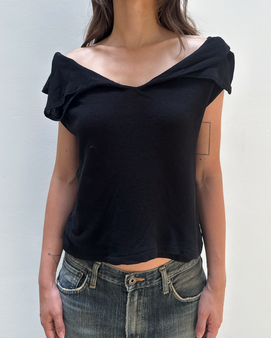 Y's Yohji Yamamoto Double-Mesh Top