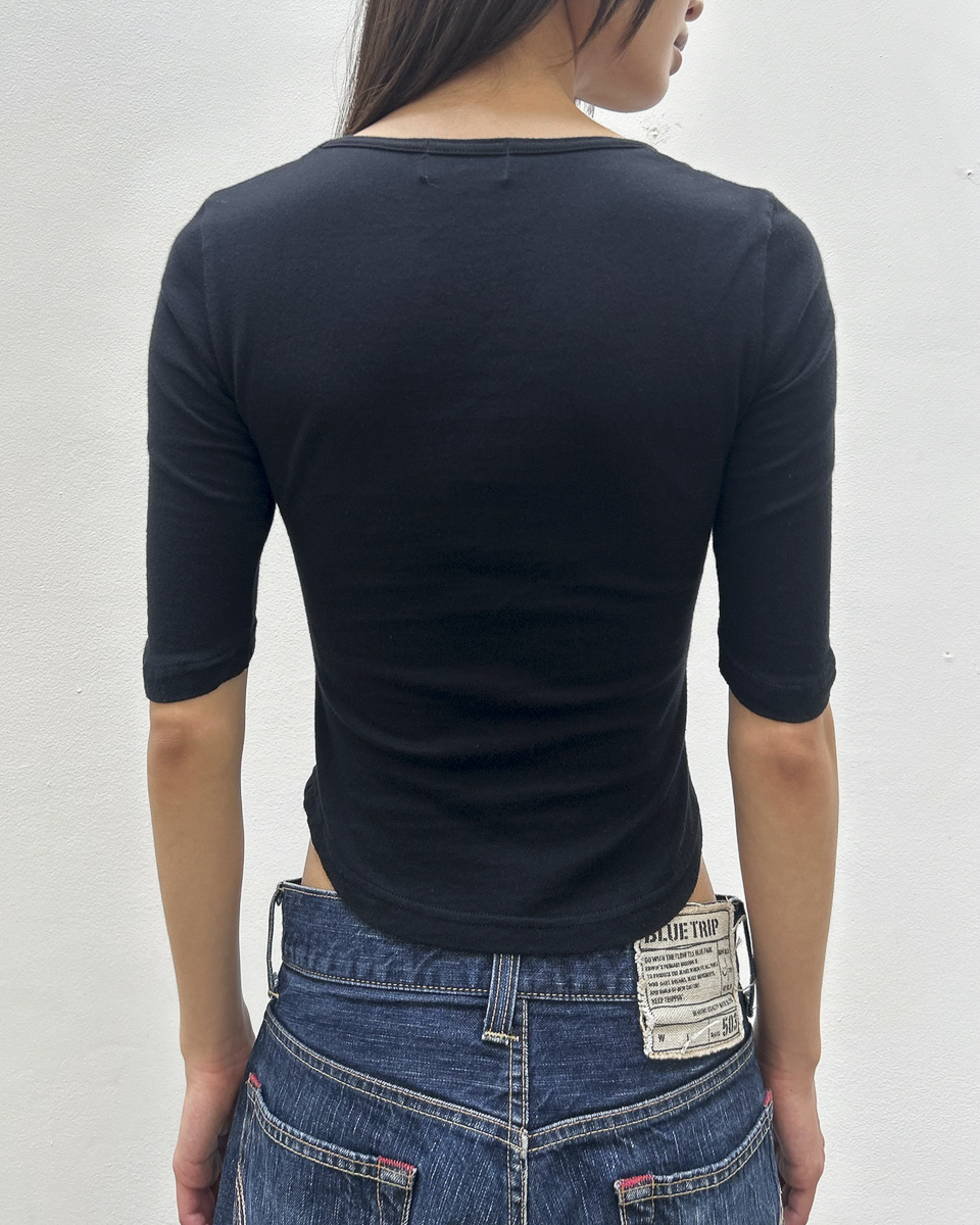 Vivienne Westwood 3/4 Sleeve Scoop Neck Top