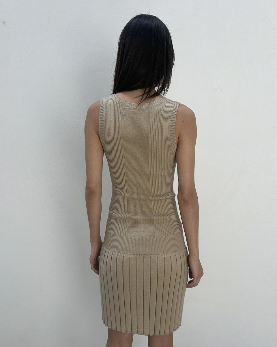 Stefanel Knit Drop-Waist Dress