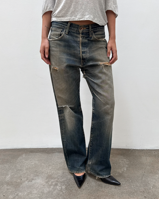 Edwin 505 Selvedge Distressed Rust-Wash Denim
