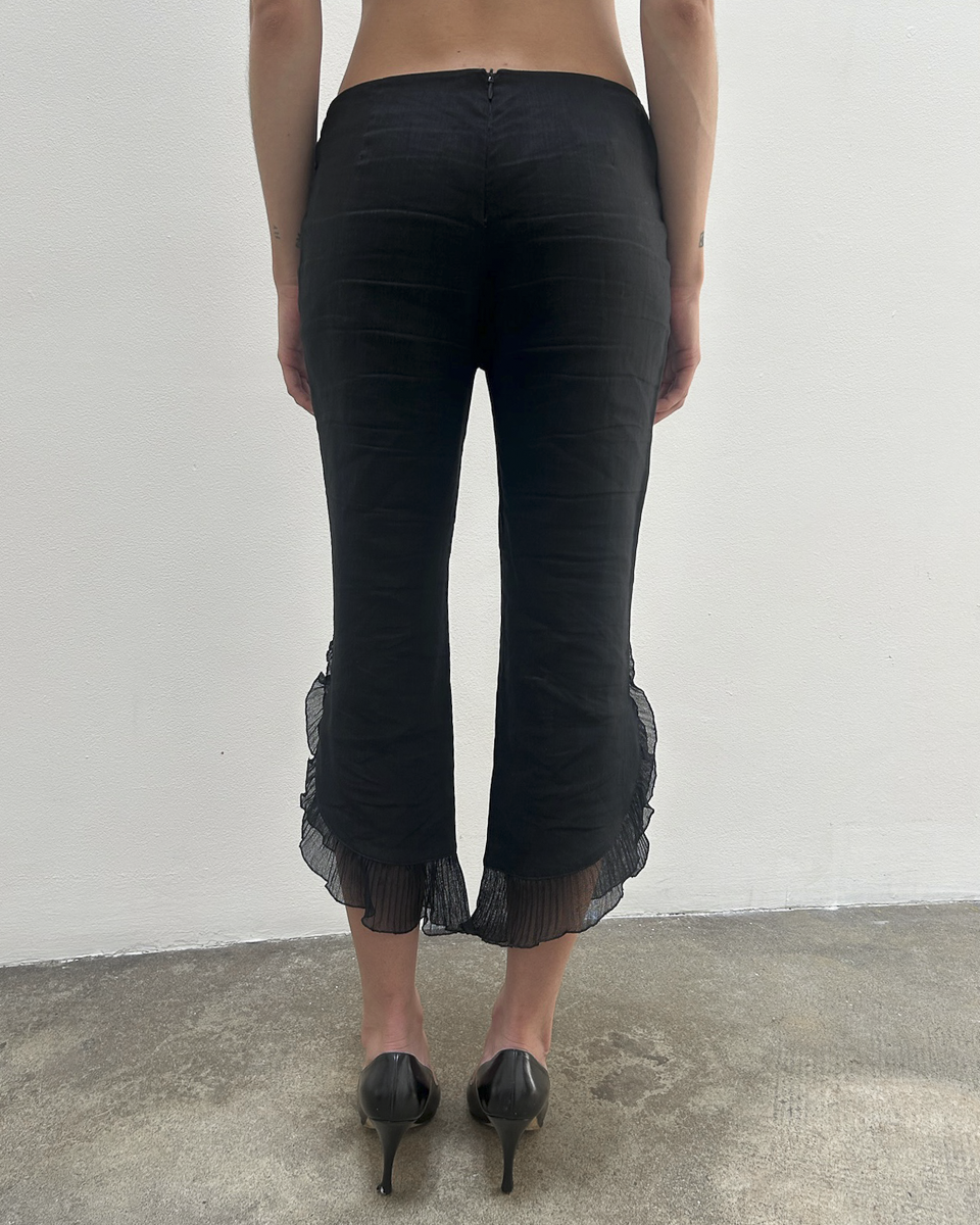 Emporio Armani Ruffle Mesh Capri