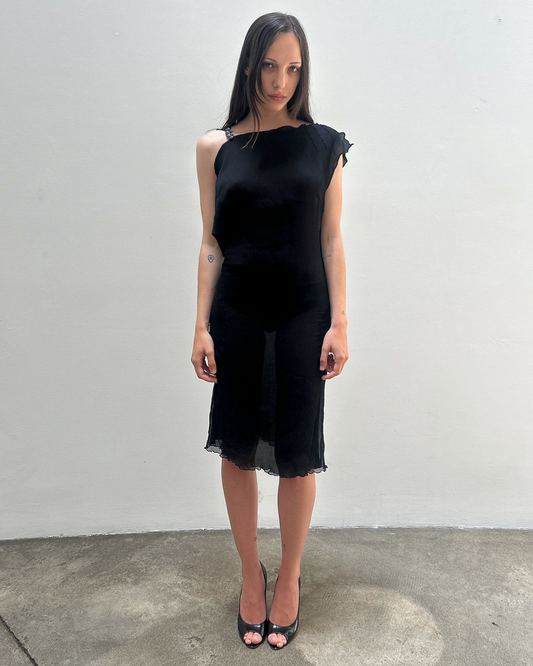 Alessandro Dell'Acqua Sheer Asymmetrical Dress