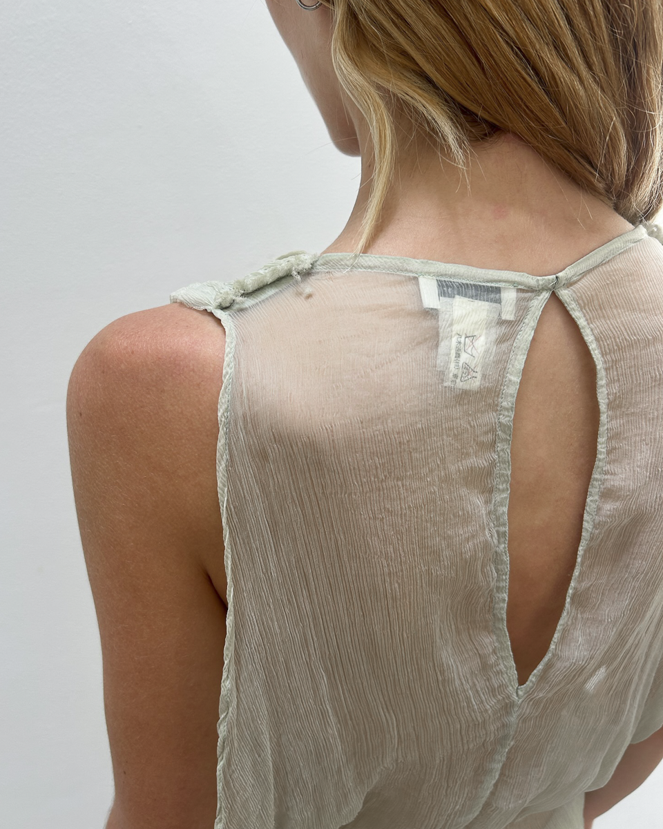 Dries Van Noten Sheer Draped Blouse
