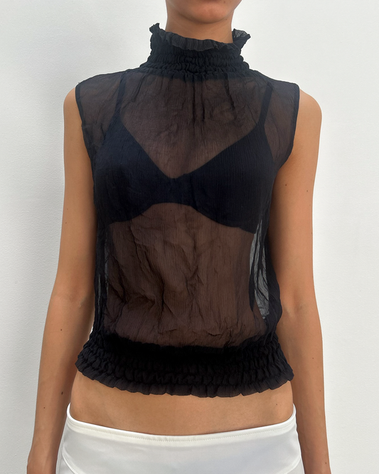 Patrizia Pepe Sheer Halter Neck