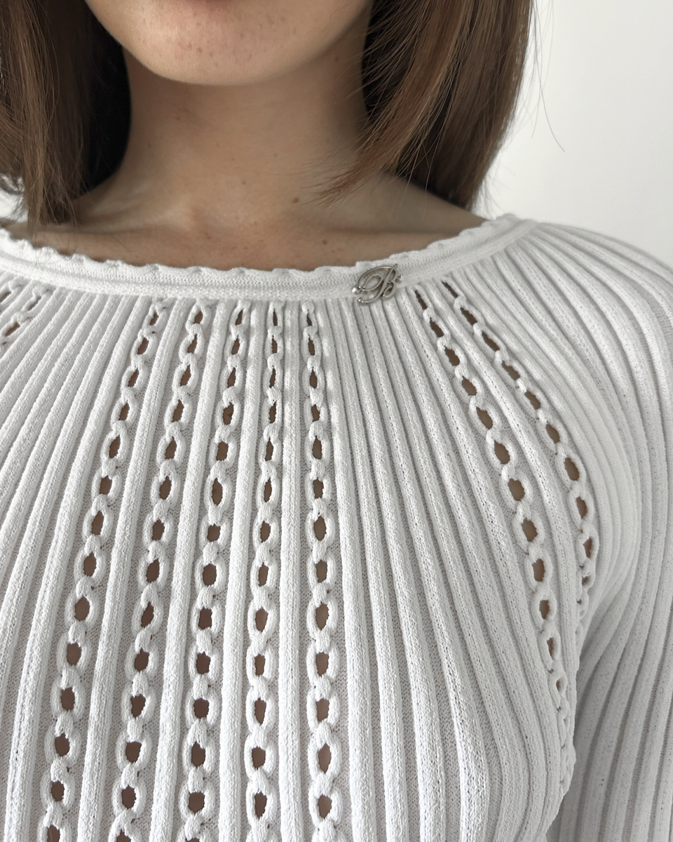 Blumarine Quarter Sleeve Top