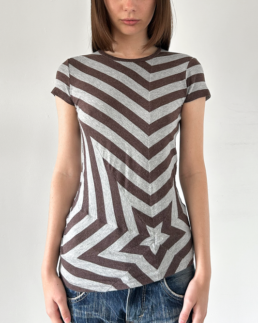 Emporio Armani Striped Star Top