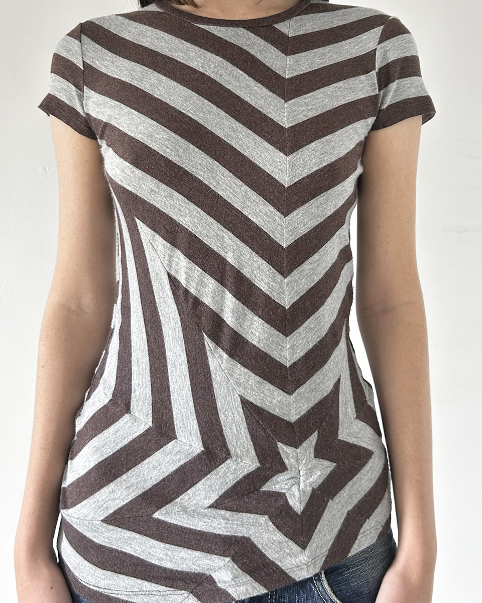 Emporio Armani Striped Star Top